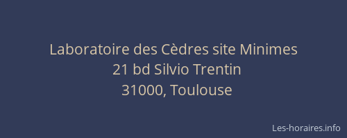 Laboratoire des Cèdres site Minimes