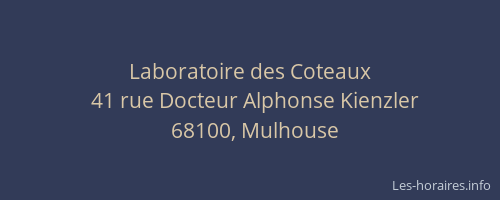 Laboratoire des Coteaux
