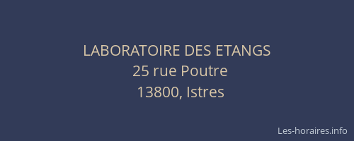 LABORATOIRE DES ETANGS