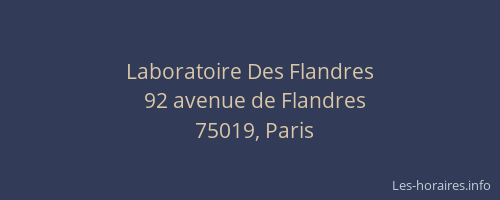 Laboratoire Des Flandres