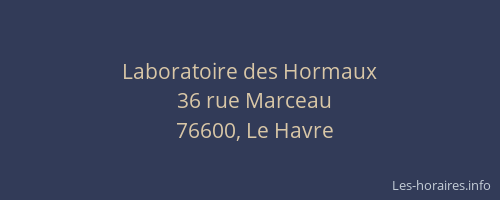 Laboratoire des Hormaux