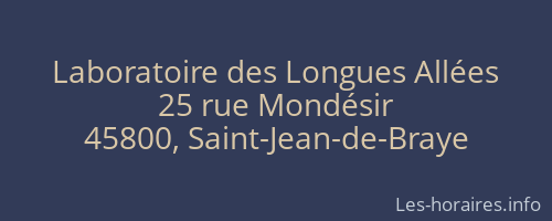 Laboratoire des Longues All&eacute;es