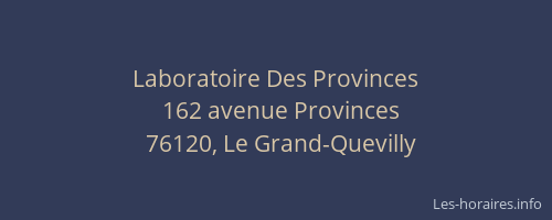 Laboratoire Des Provinces