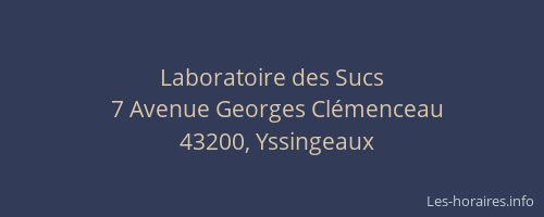 Laboratoire des Sucs