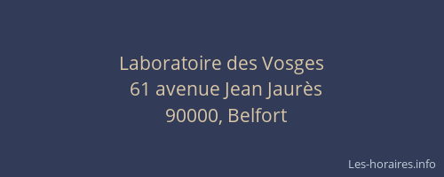Laboratoire des Vosges