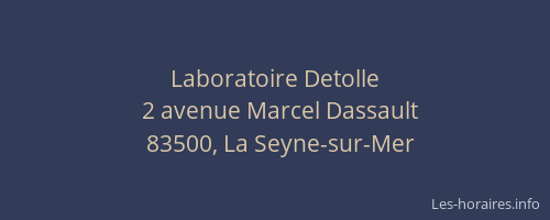 Laboratoire Detolle