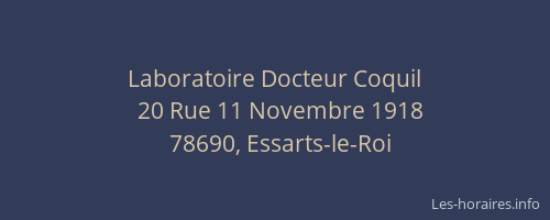Laboratoire Docteur Coquil