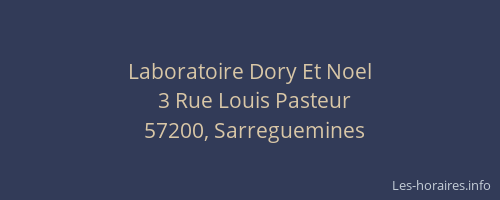 Laboratoire Dory Et Noel