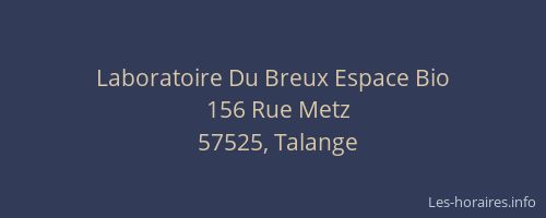 Laboratoire Du Breux Espace Bio
