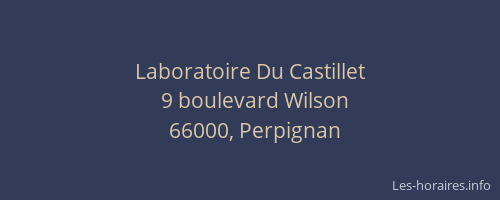 Laboratoire Du Castillet