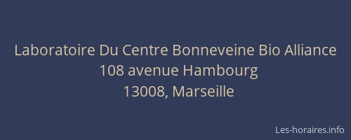 Laboratoire Du Centre Bonneveine Bio Alliance