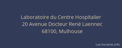 Laboratoire du Centre Hospitalier