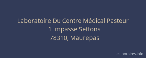 Laboratoire Du Centre Médical Pasteur