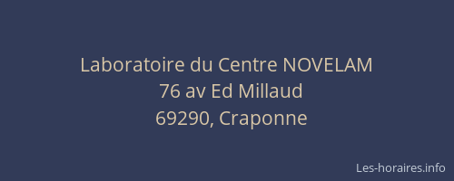 Laboratoire du Centre NOVELAM