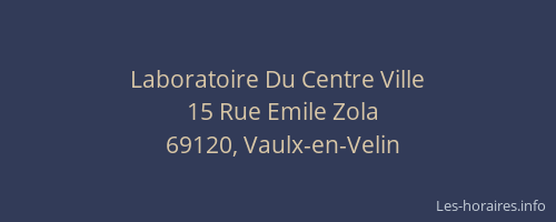 Laboratoire Du Centre Ville