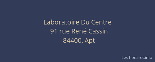 Laboratoire Du Centre