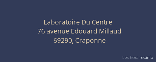 Laboratoire Du Centre