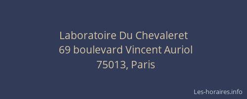 Laboratoire Du Chevaleret