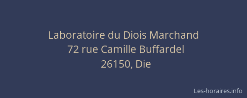 Laboratoire du Diois Marchand