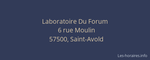 Laboratoire Du Forum