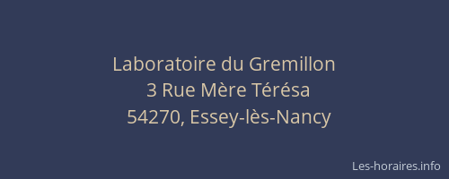 Laboratoire du Gremillon
