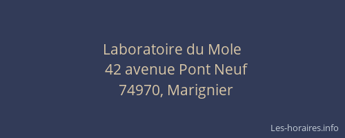 Laboratoire du Mole