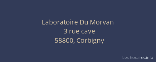 Laboratoire Du Morvan
