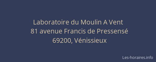 Laboratoire du Moulin A Vent