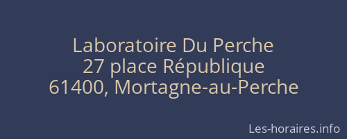 Laboratoire Du Perche