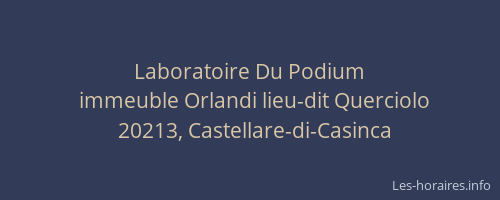 Laboratoire Du Podium