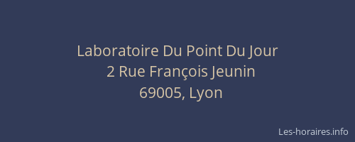 Laboratoire Du Point Du Jour
