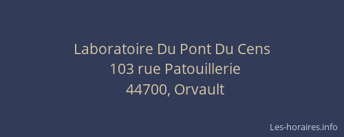 Laboratoire Du Pont Du Cens