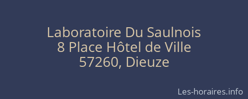 Laboratoire Du Saulnois