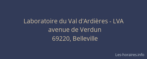 Laboratoire du Val d'Ardières - LVA