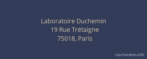 Laboratoire Duchemin