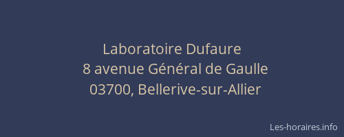 Laboratoire Dufaure