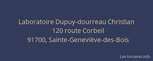Laboratoire Dupuy-dourreau Christian