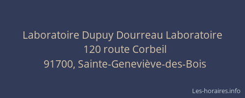 Laboratoire Dupuy Dourreau Laboratoire