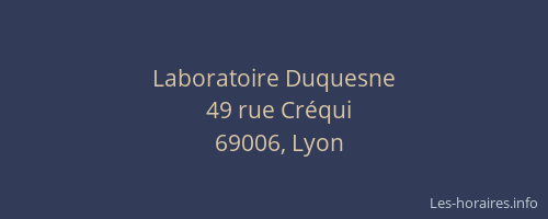Laboratoire Duquesne