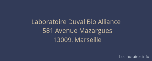 Laboratoire Duval Bio Alliance