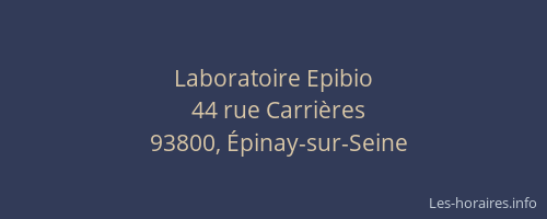 Laboratoire Epibio