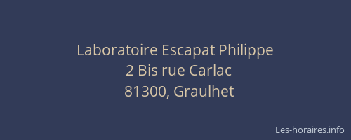 Laboratoire Escapat Philippe