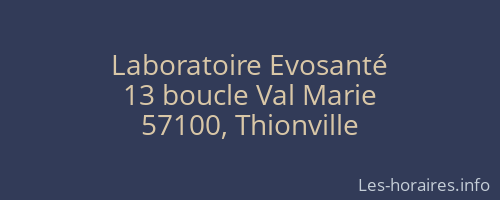 Laboratoire Evosanté