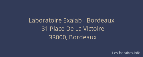 Laboratoire Exalab - Bordeaux
