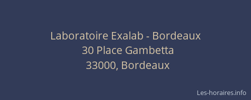 Laboratoire Exalab - Bordeaux