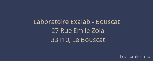 Laboratoire Exalab - Bouscat