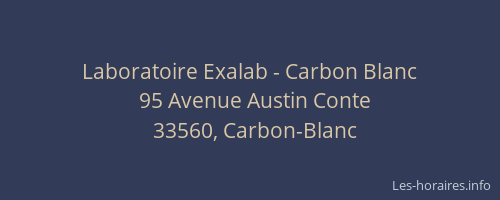 Laboratoire Exalab - Carbon Blanc