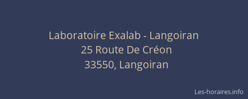 Laboratoire Exalab - Langoiran