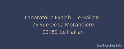 Laboratoire Exalab - Le Haillan
