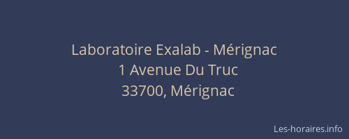 Laboratoire Exalab - Mérignac